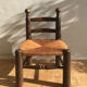 Wooden chair and straw 1950