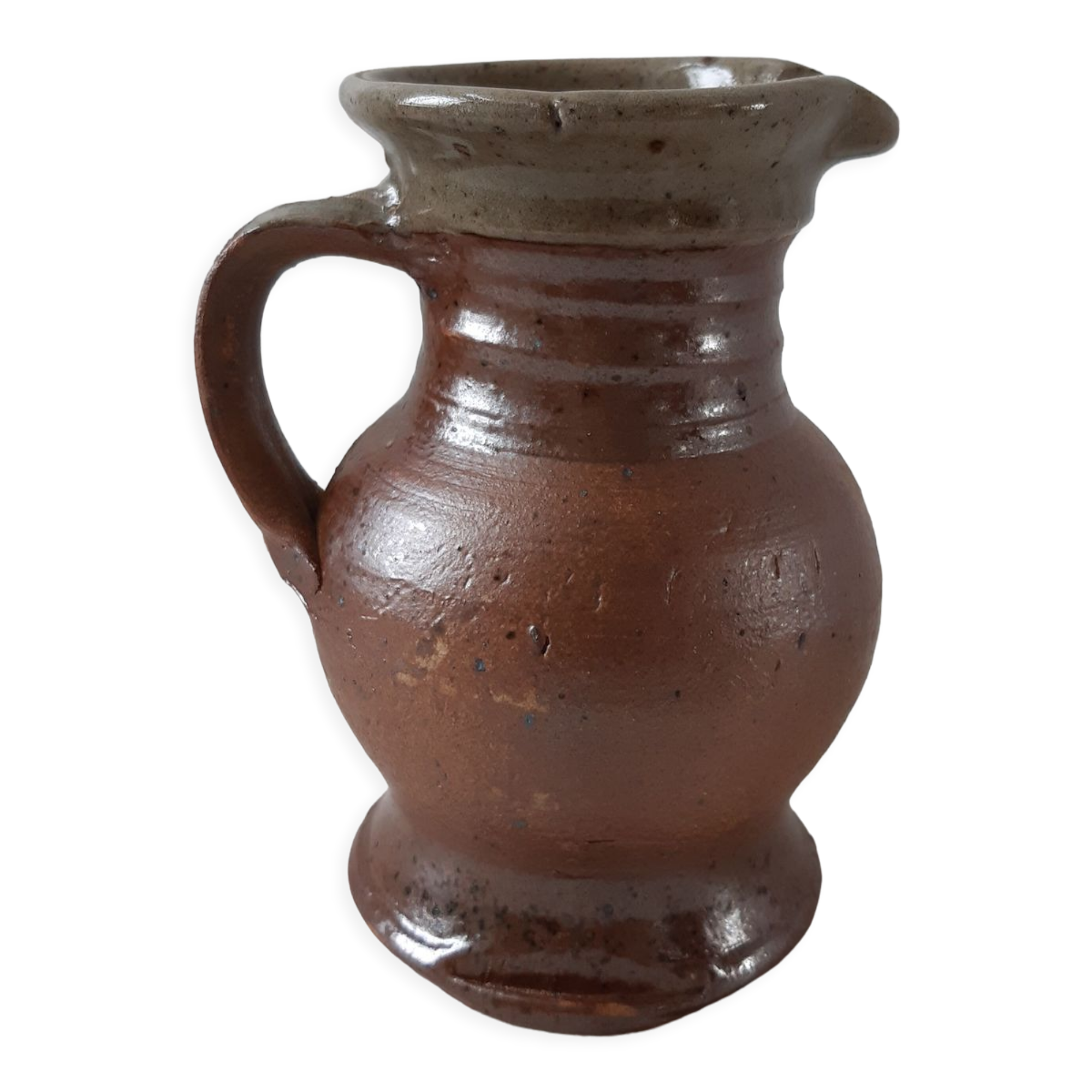 Handcrafted stoneware pitcher 70s