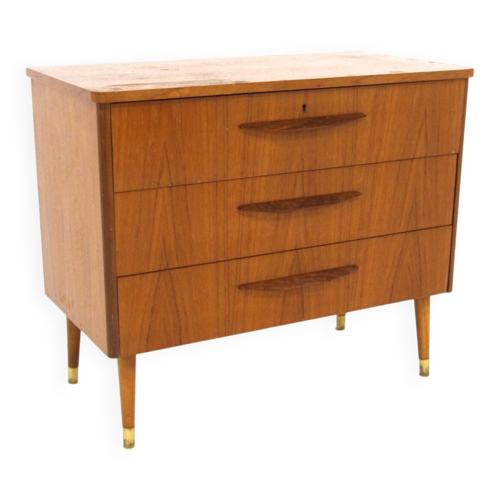 Scandinavian teak commode, Bröderna Gustavssons, Markaryd, Sweden, 1960.