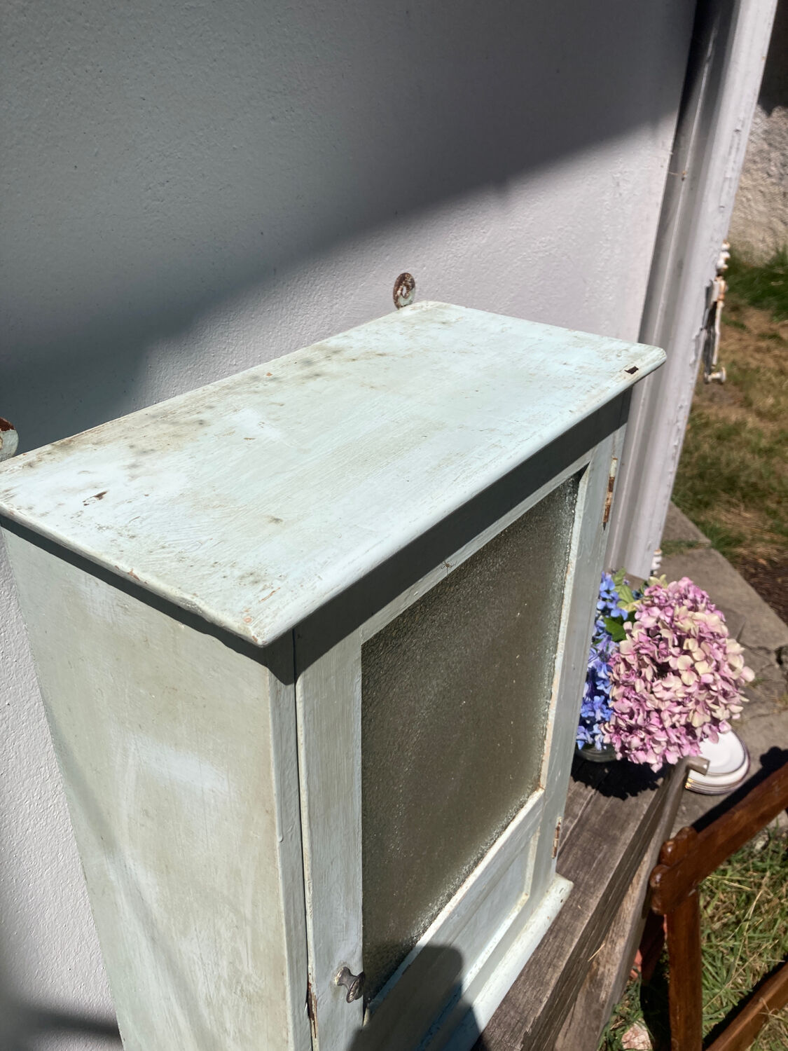 Handcrafted 1940 wooden medicine cabinet