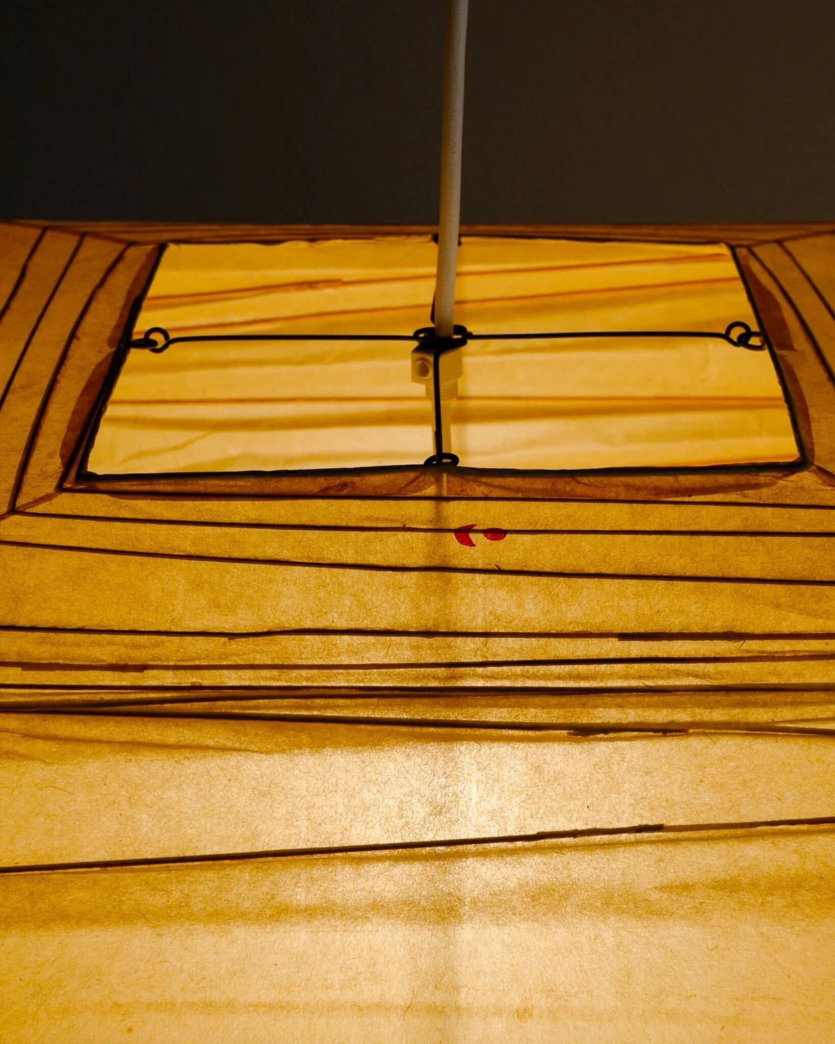 Vintage Mid Century "35X" Paper Pendant by Isamu Noguchi , 1970s