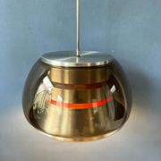 Suspension Space Age vintage 1970s in smoked glass