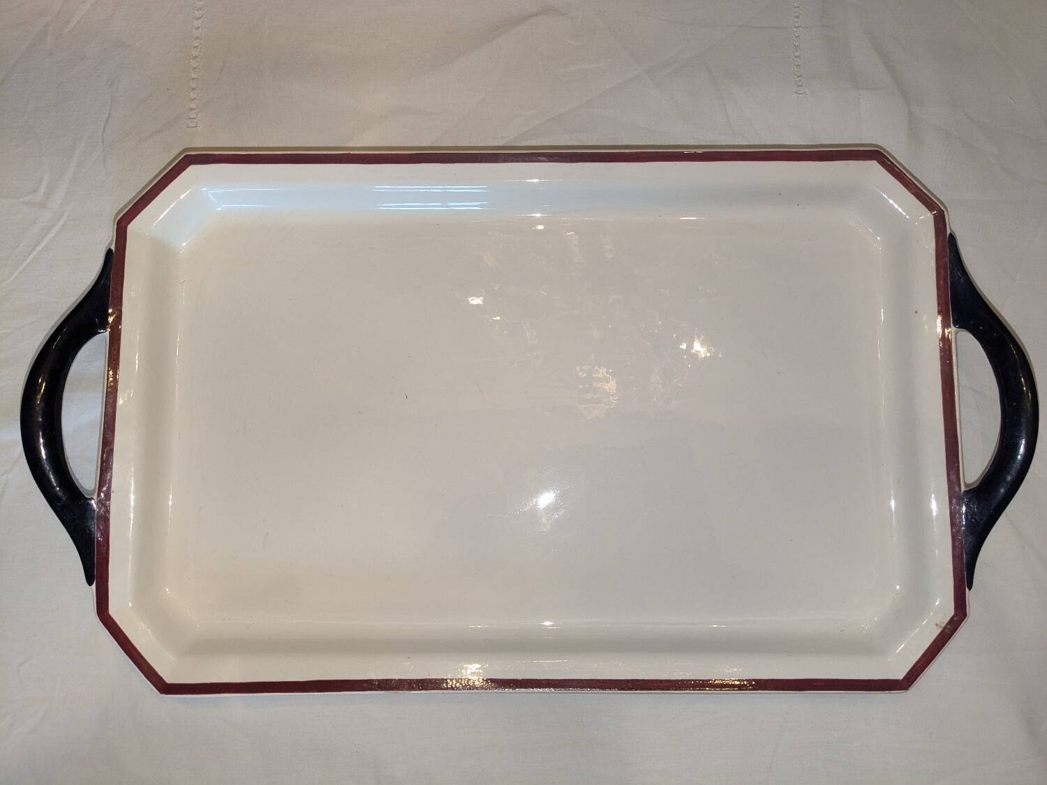 HBCM two-handled tray, mid-20th century