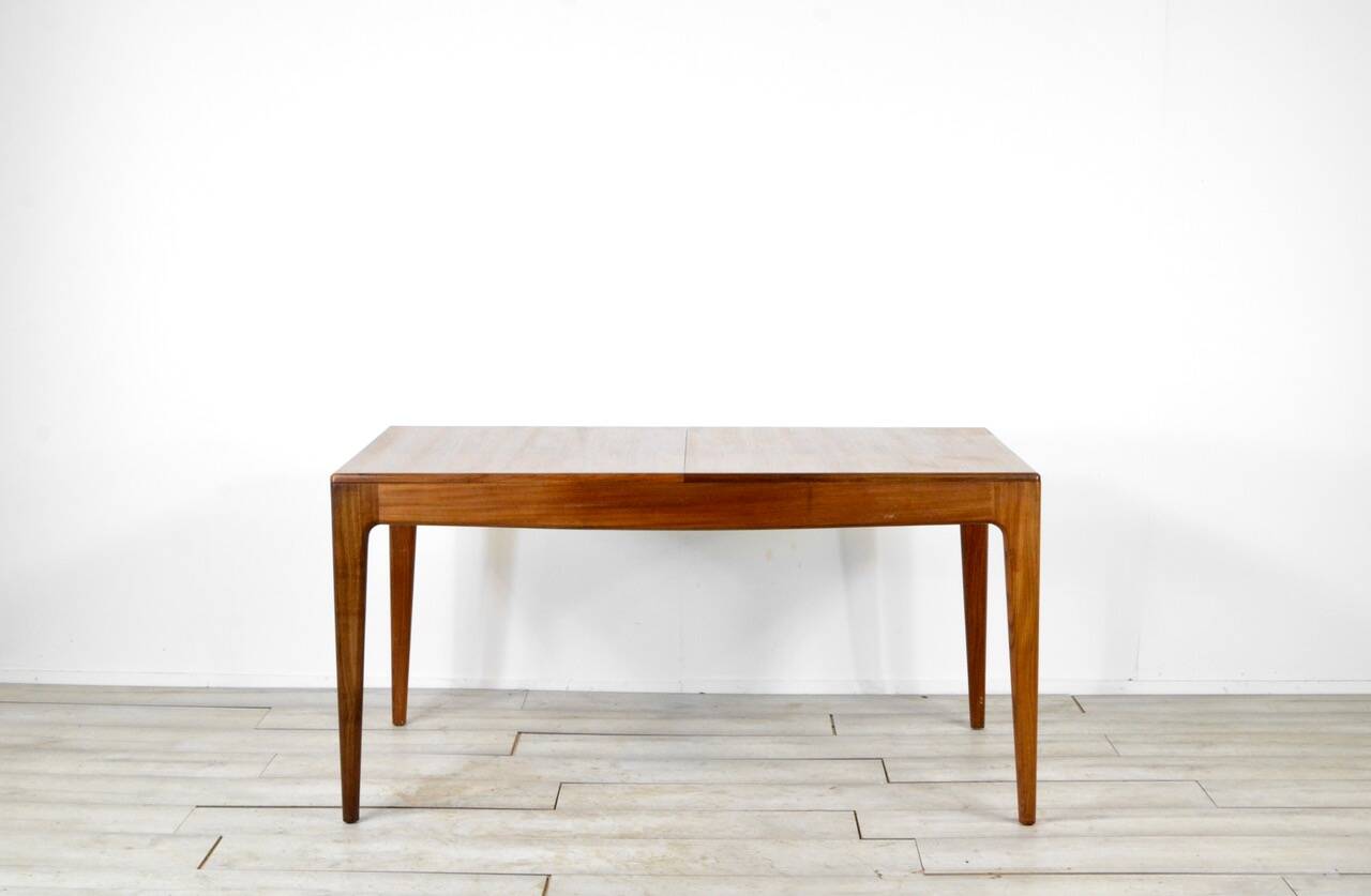 Midcentury extending table in afromosia by a. younger. vintage modern / retro