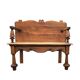 Antique Dutch oak hall bench / 1920s