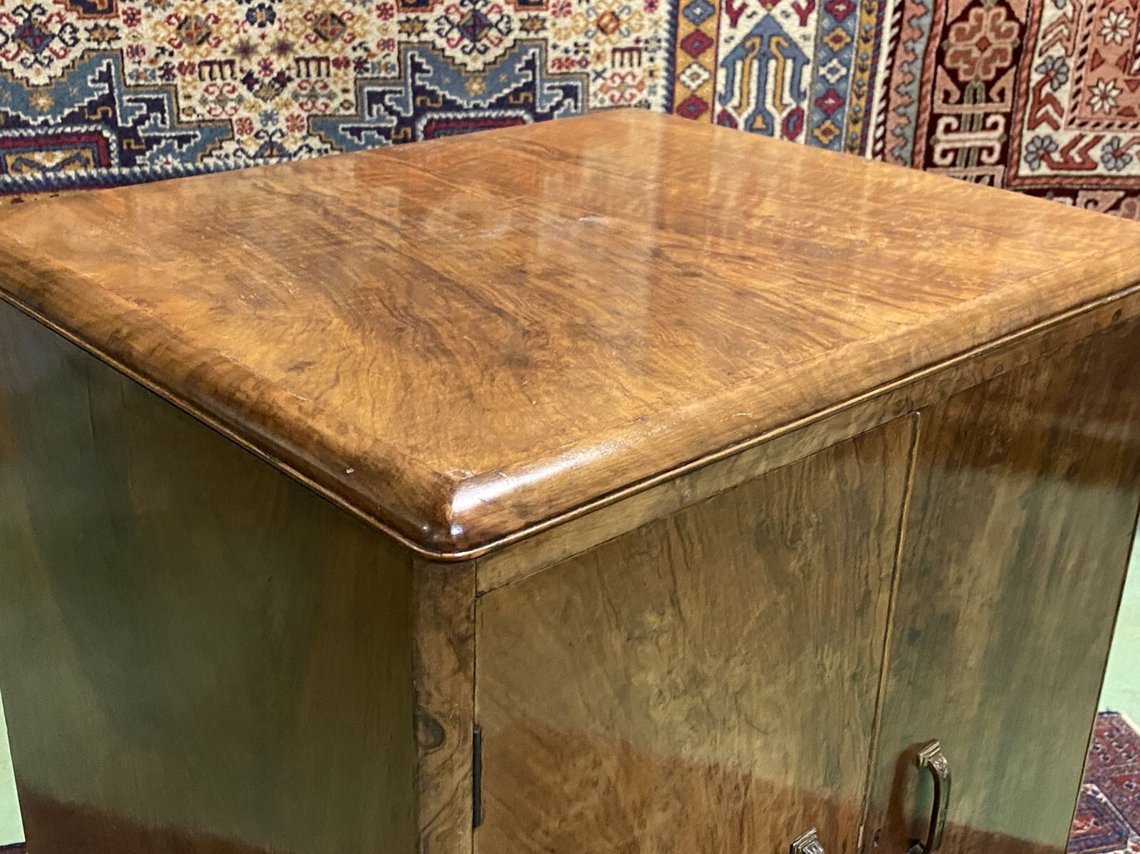 English art deco walnut buffet - 1930s