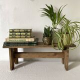 Low stool in raw wood