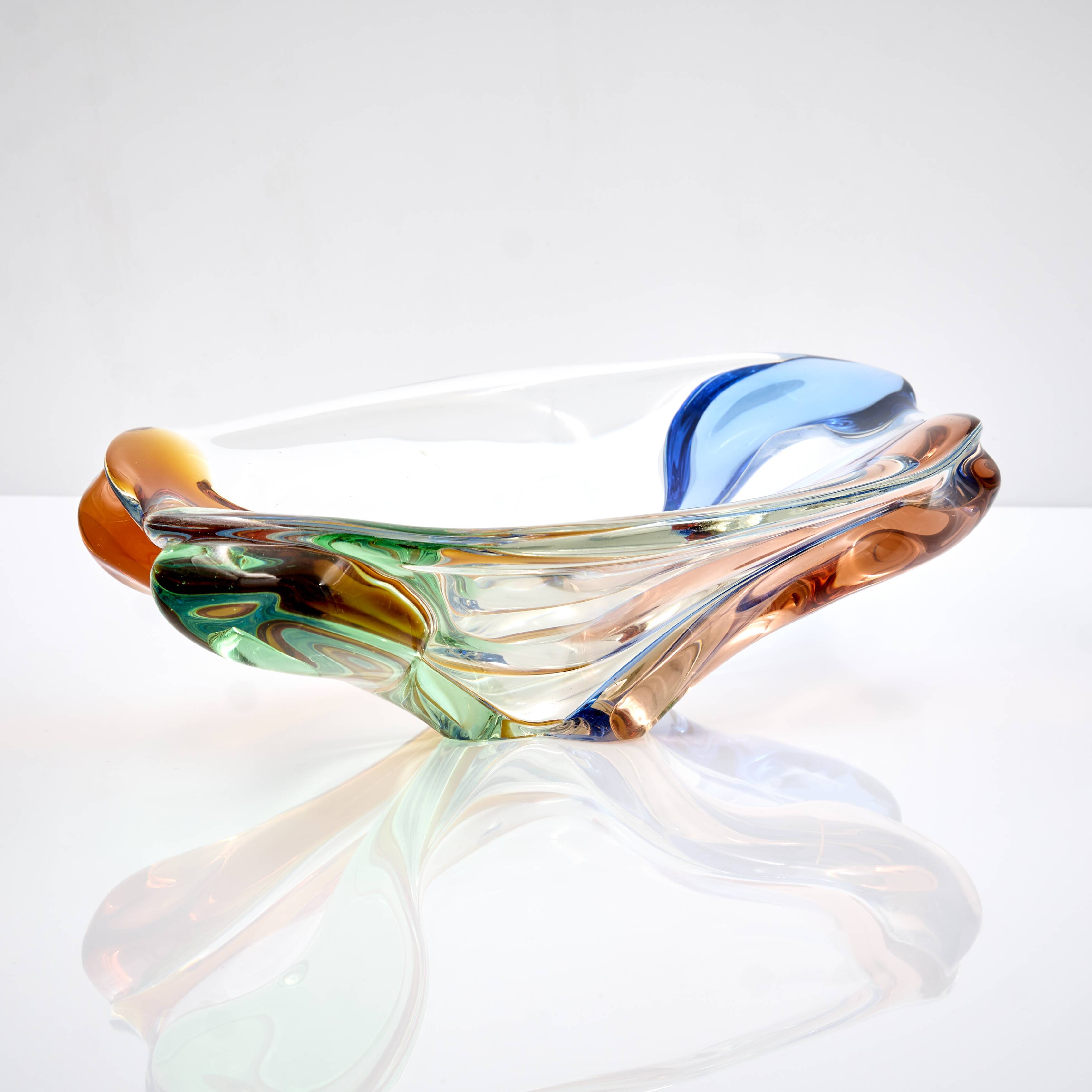 Vintage Multicolor Glass Bowl by František Zemek from Rhapsody Collection