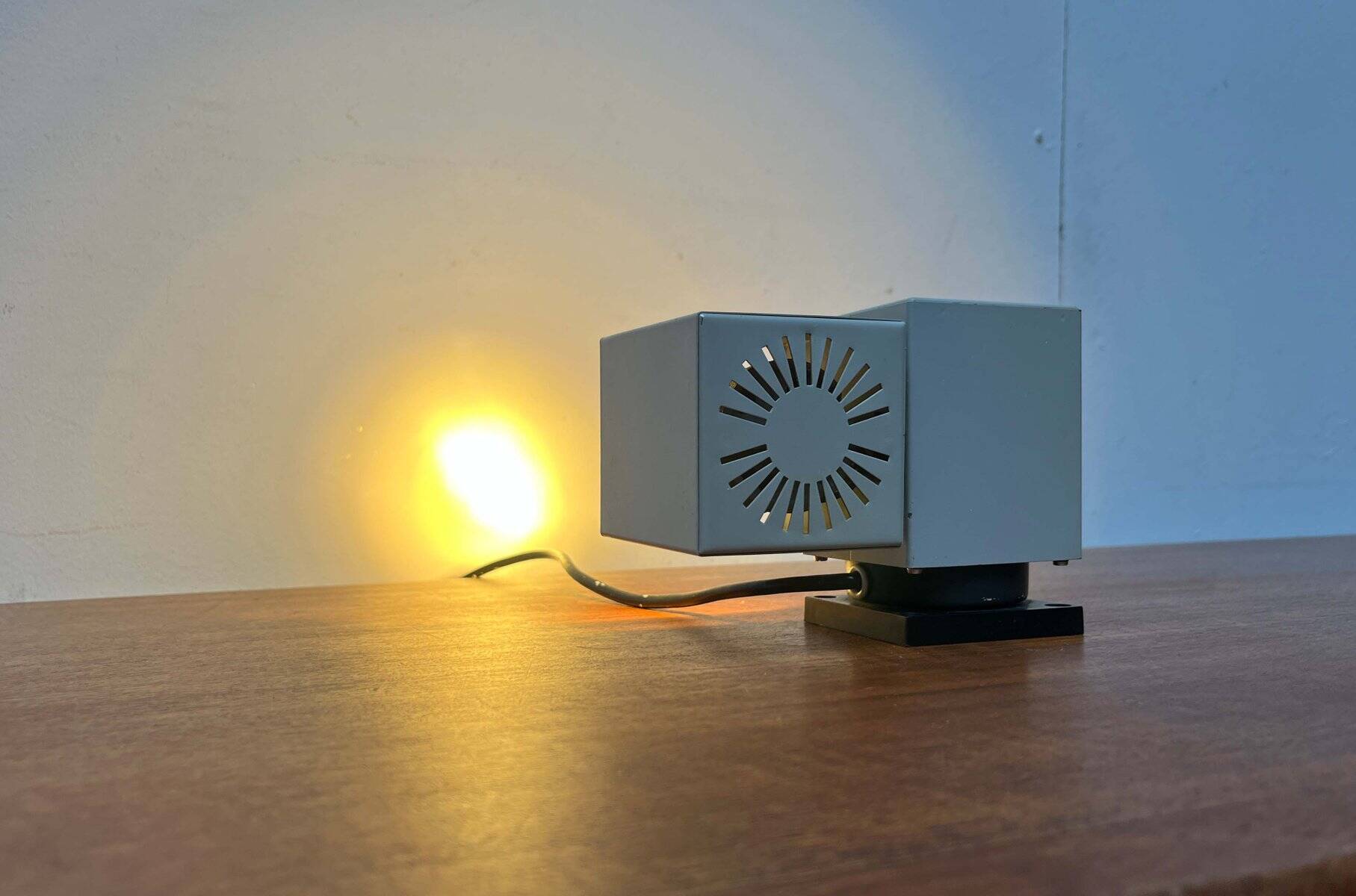 Mid-century minimalist cube wall table lamp 6015 by Kaiser, 1960