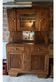 Two-body buffet, antique carved wooden – Art Nouveau – display case and mirror