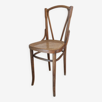 High cane bistro chair and curved wood