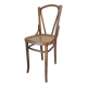 Chaise haute de bistrot cannée et bois courbe