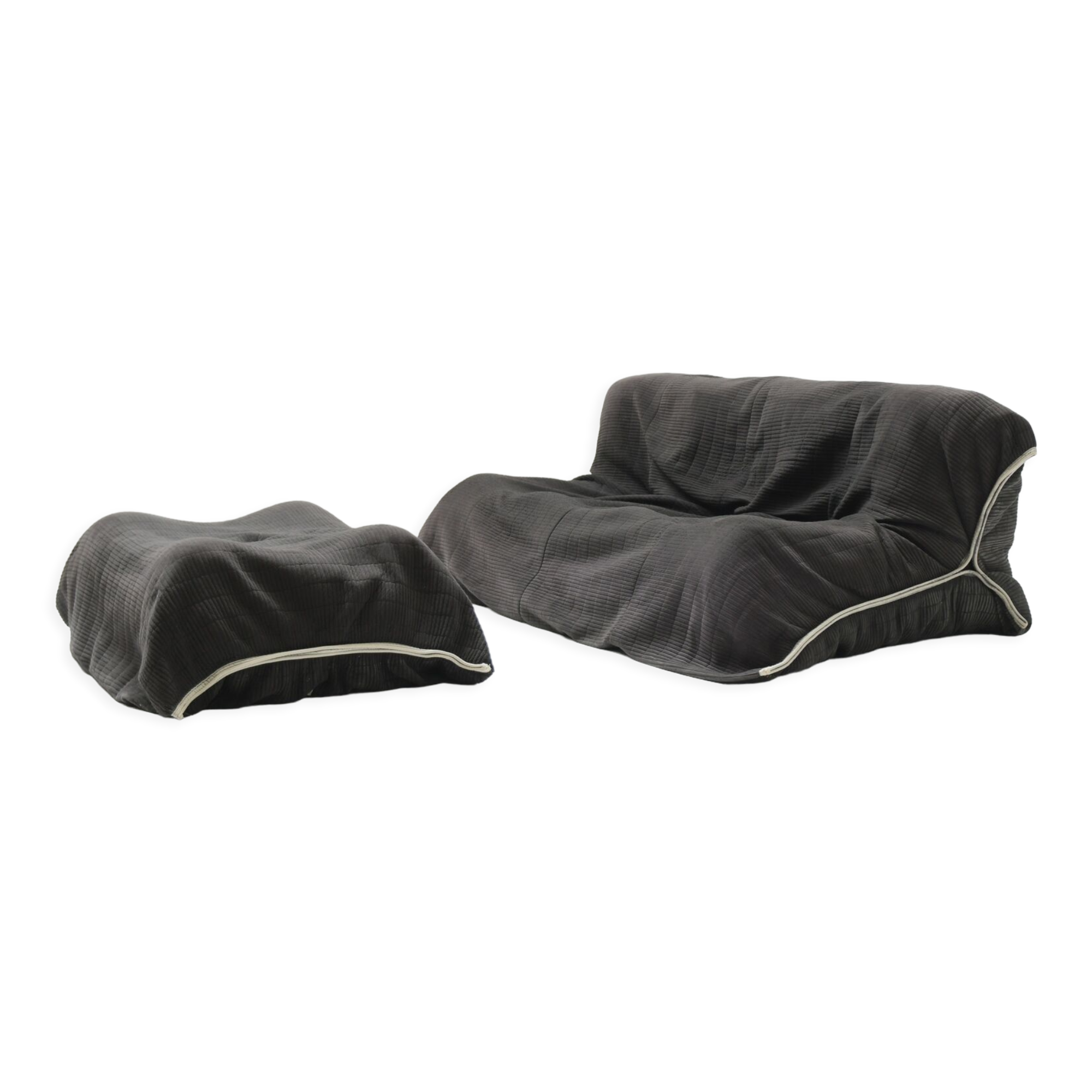 Yoko sofa in alcantara by Michel Ducaroy for Ligne Roset France