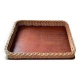 Vintage wicker tray