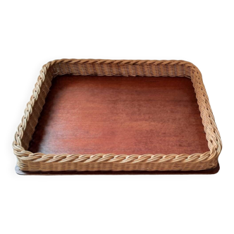 Vintage wicker tray
