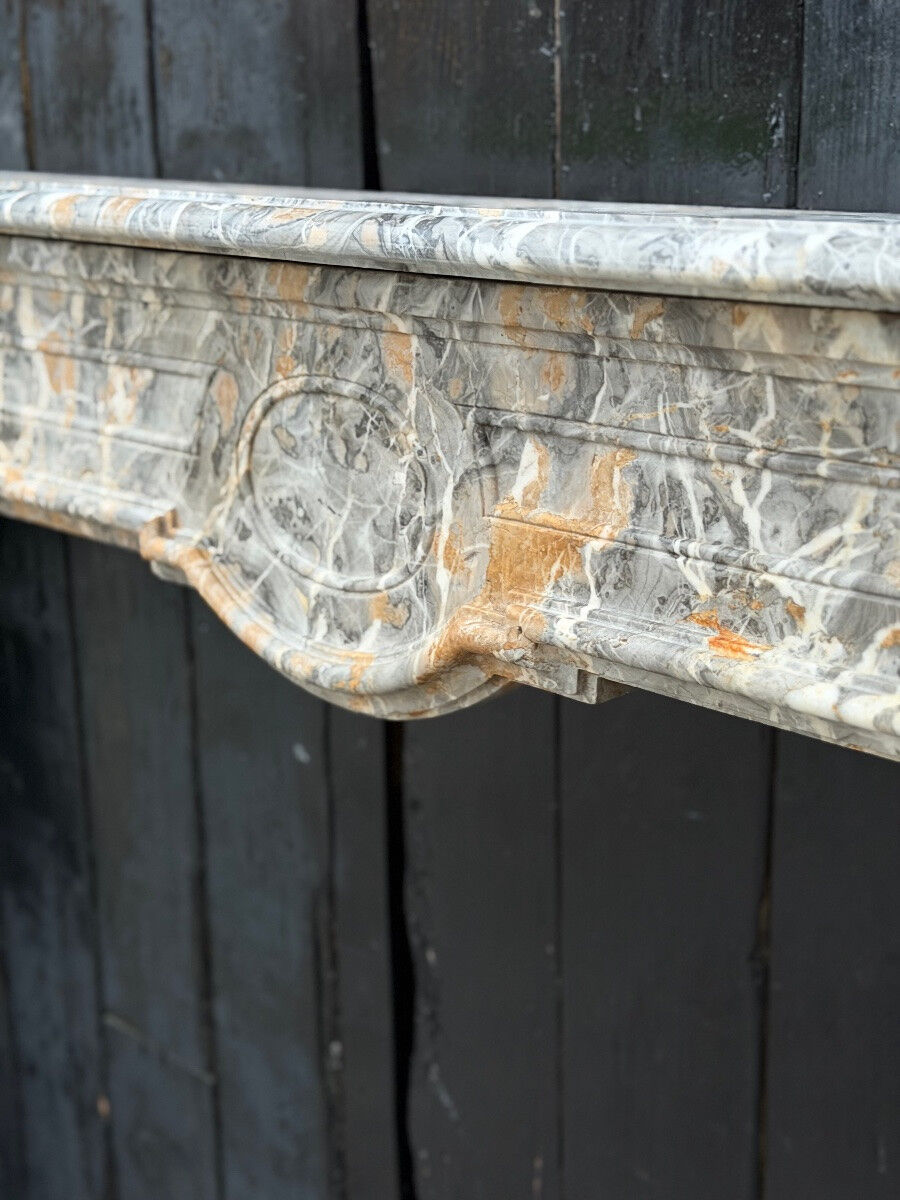 Regency fireplace in grey Ardennes marble, 18th century