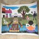 Affiche scolaire pédagogique Fernand Nathan 1965 thème Au jardin
