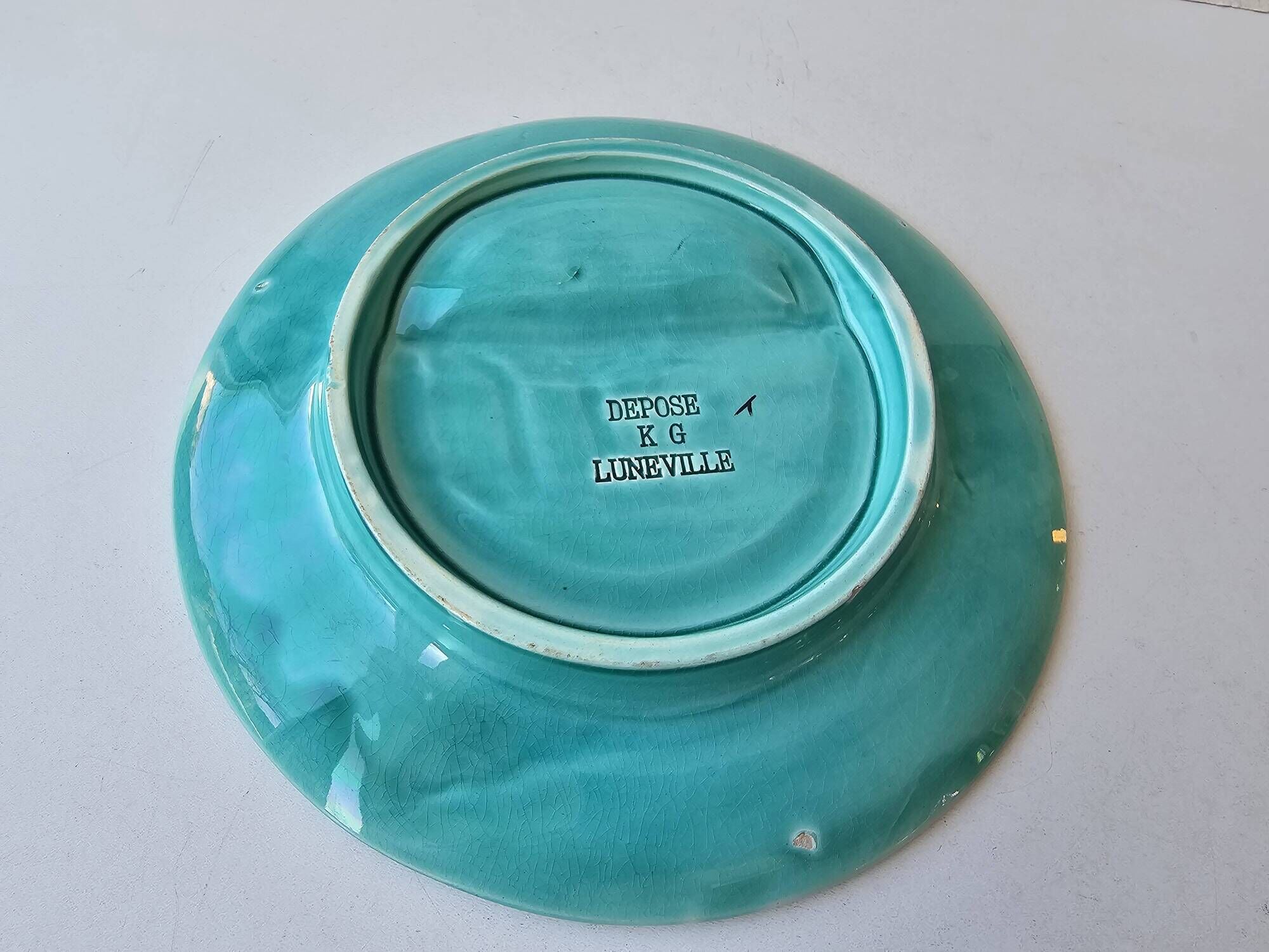 Asparagus plate Lunéville Keller and Guérin - Art Nouveau