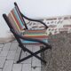 Duo de fauteuils pliant bois et toile