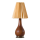Danish solid teak and brass table lamp