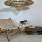 Suspension rattan saucer iron frame D:120 H:60