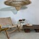 Suspension rattan saucer iron frame D:120 H:60