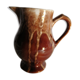 Old vintage brown lava pitcher
