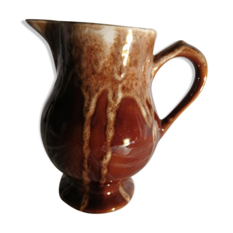 Old vintage brown lava pitcher