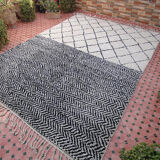 Beni ourain black-and-white carpet 345 x 247 cm