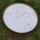 Table bouillotte ancienne plateau marbre style louis xvi