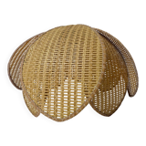 Vintage floral rattan pendant light