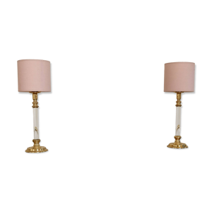 Paire lampes chevet - art