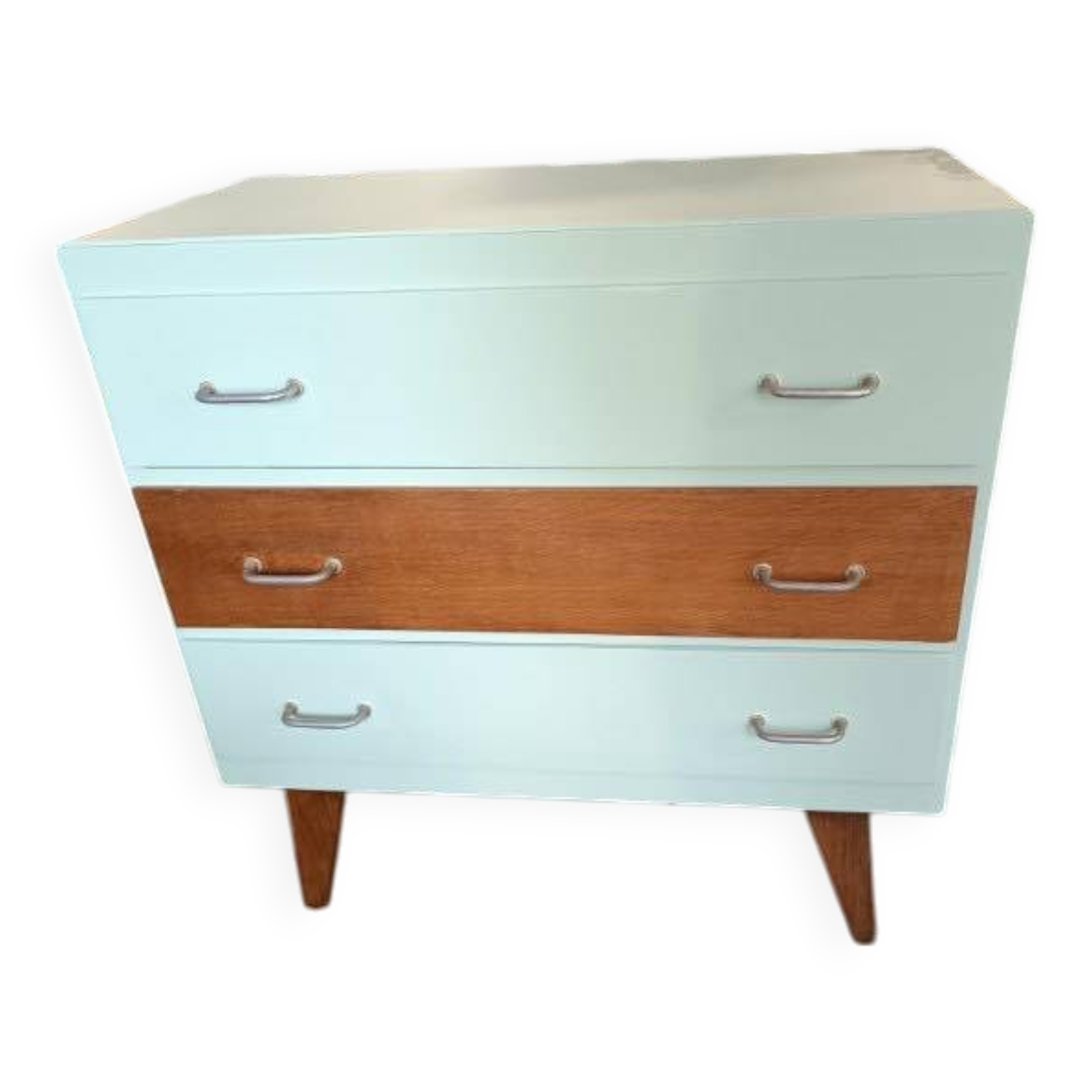 Superb 3-drawer chest of drawers with compass feet