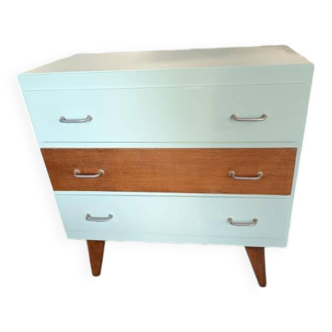 Superb 3-drawer chest of drawers with compass feet