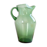 Pitcher green transparent glass
