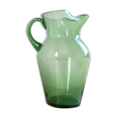 Pitcher green transparent glass