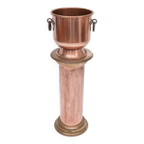 Copper planter and pedestal