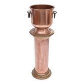 Copper planter and pedestal