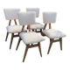 Set de 4 chaises minimalistes en chêne années 50