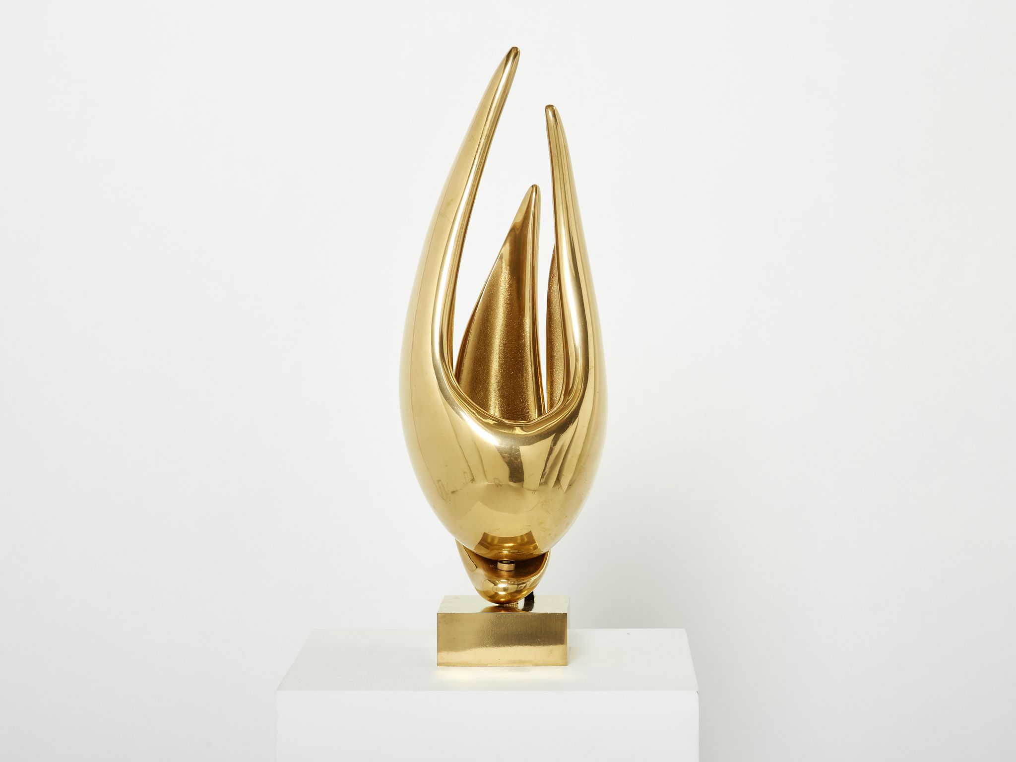 Lamp Michel Armand gilded bronze 1970