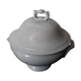 White faience tureen XlXth