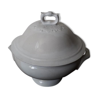 Soupière faïence blanche XIXème