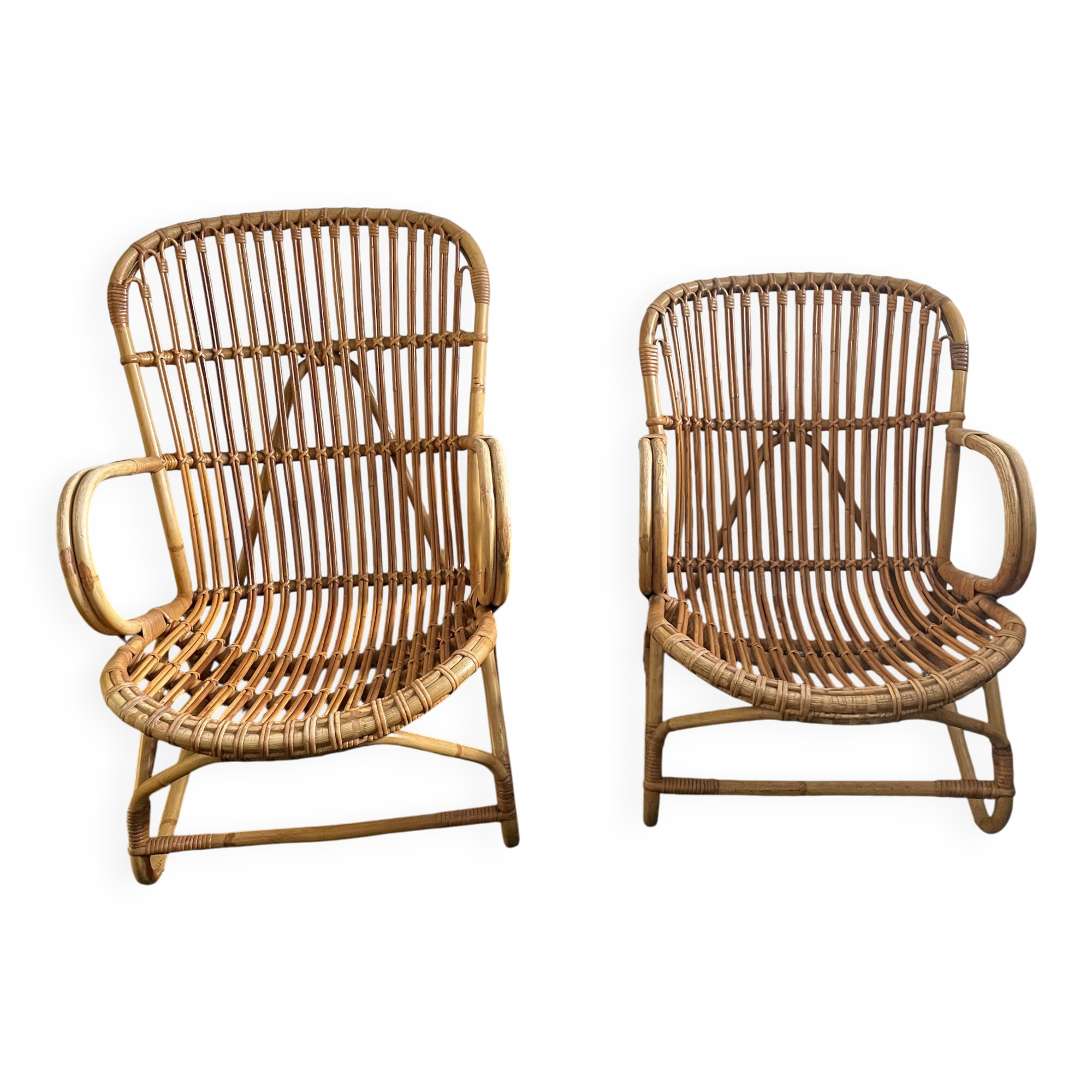 His and hers rattan lounge chairs, Rohé Noordwolde