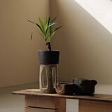 Large sculptural glazed ceramic planter, circa 1970