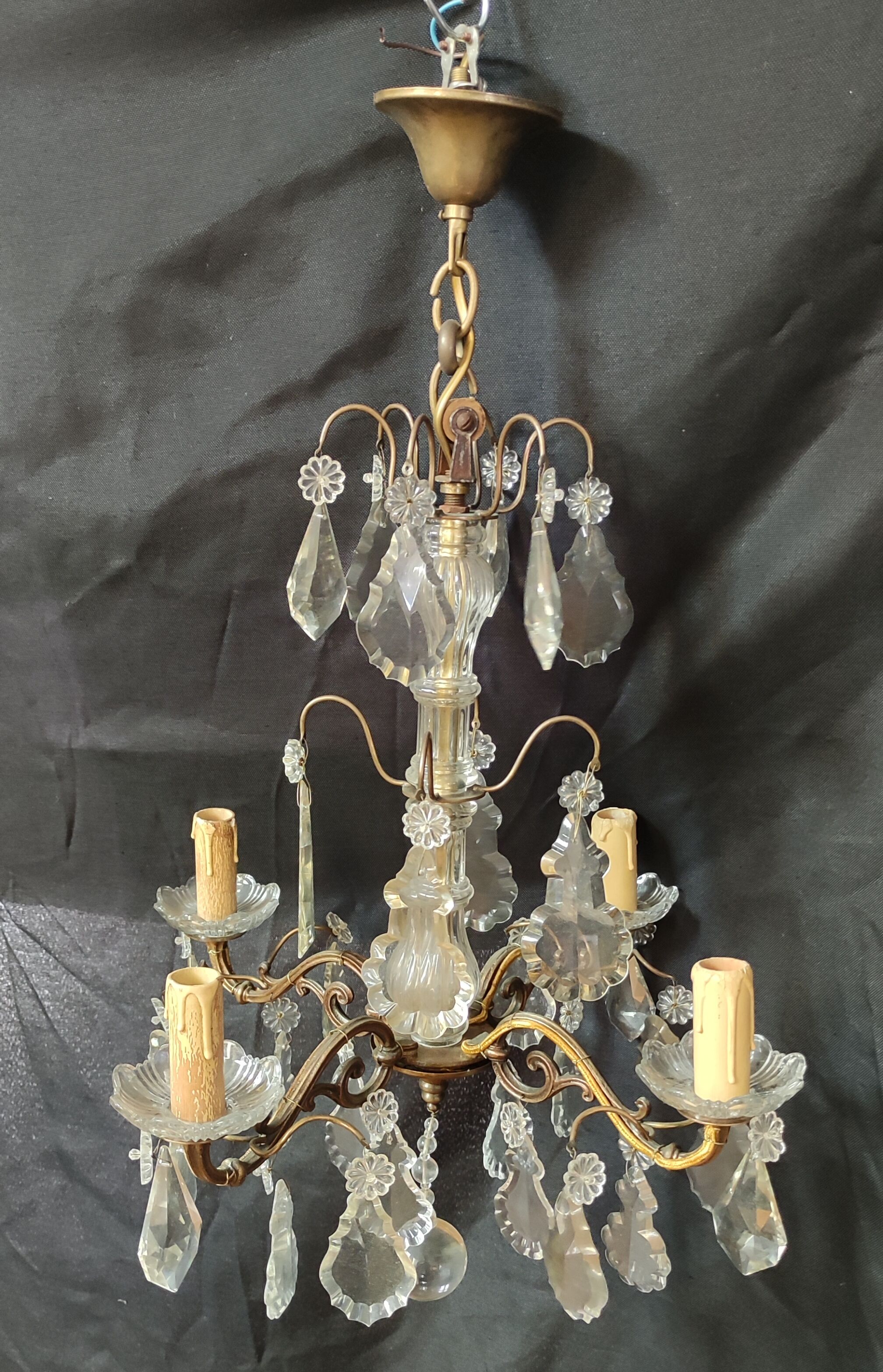 Ancien lustre pampilles