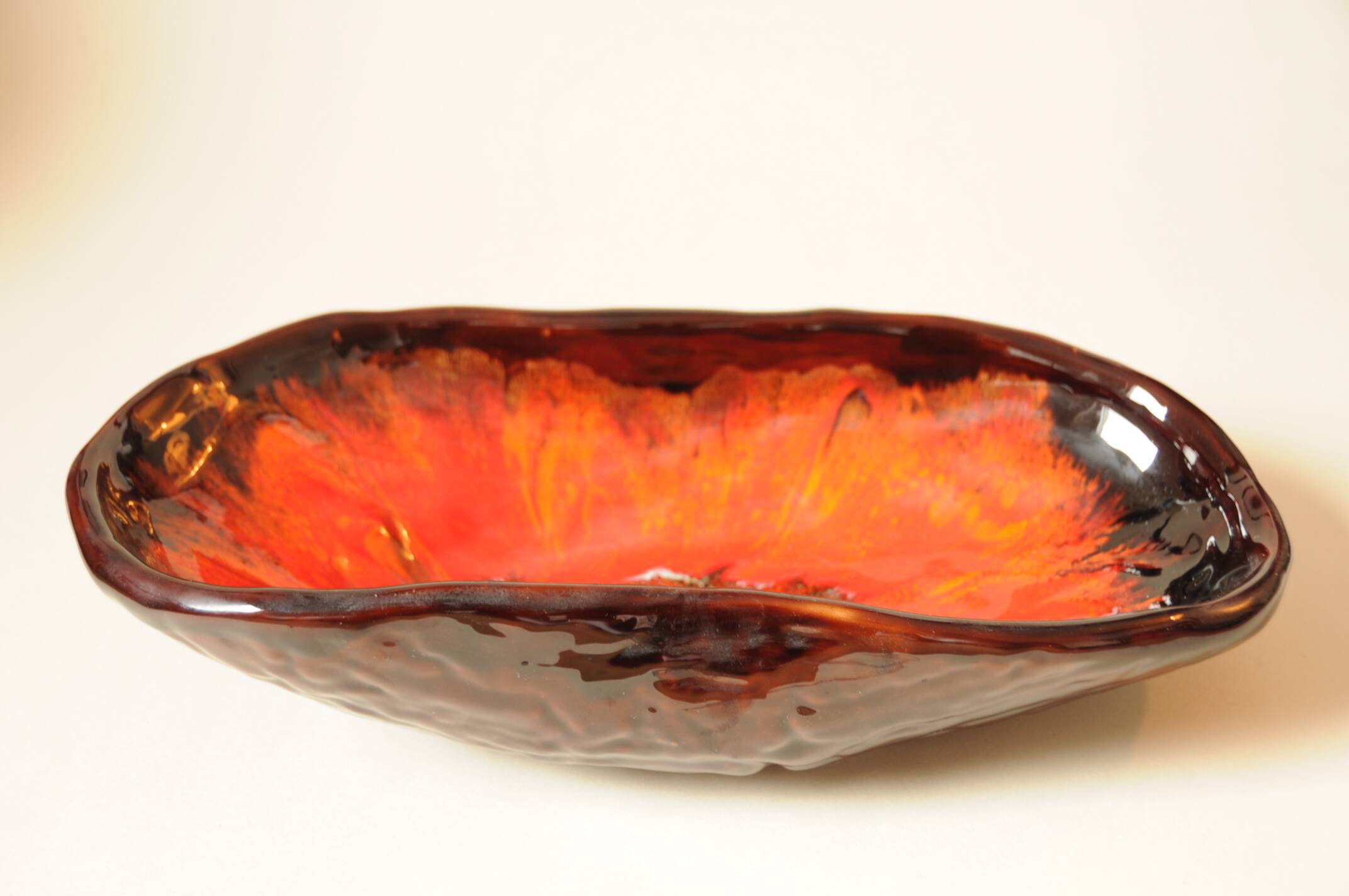 Vintage ceramic cup modernist style flamboyant colors