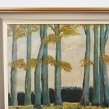 Tableau « La route de la forêt », design scandinave, années 1960