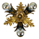 Ceiling lamp gilded foliage Banci Firenze Hollywood Regency style