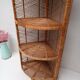 Tall rattan shelf