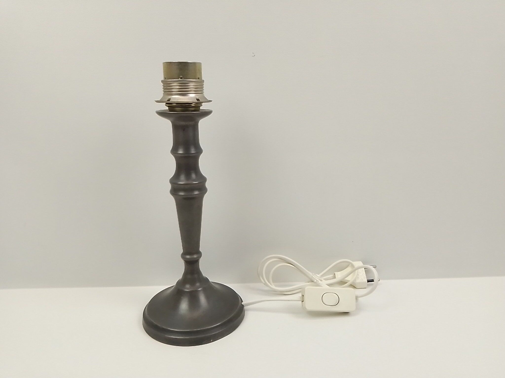 Pewter lamp foot 28 cm